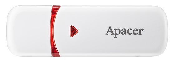 Флешка Apacer AH333 16 GB USB 2.0 пластик моноблок с колпачком белая