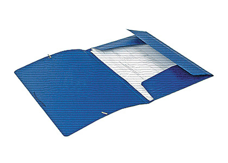 папка на резинке а4 economix пластик синий  