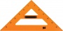 треугольник для доски равнобедренный пластиковый 1 вересня 36х36см оранжевый  